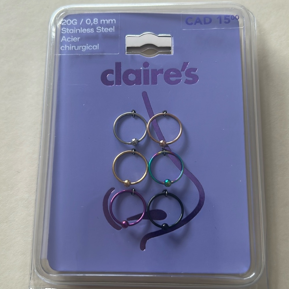 6 nose rings